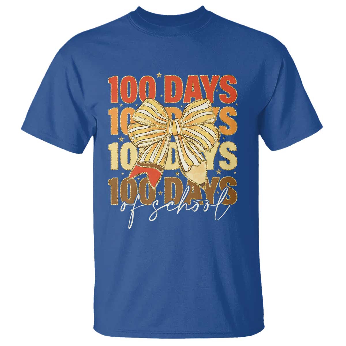 100 Days Of School Coquette Pencil Bow T Shirt