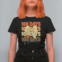 100 Days Of School Coquette Pencil Bow T Shirt For Women