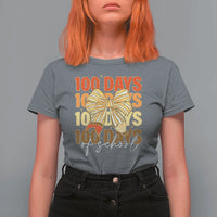 100 Days Of School Coquette Pencil Bow T Shirt For Women