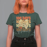 100 Days Of School Coquette Pencil Bow T Shirt For Women