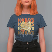 100 Days Of School Coquette Pencil Bow T Shirt For Women