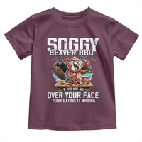 Funny Beaver Grilling Toddler T Shirt Soggy Beaver BBQ It's Not All Over Your Face