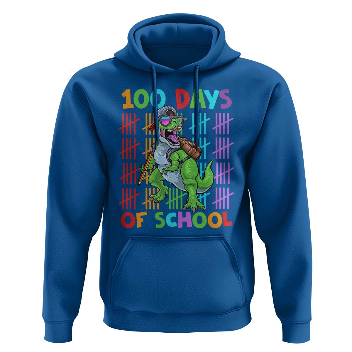 Funny 100 Days Of School T-Rex Dinosaur Hoodie