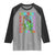 Funny 100 Days Of School T-Rex Dinosaur Raglan Shirt
