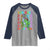 Funny 100 Days Of School T-Rex Dinosaur Raglan Shirt