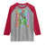 Funny 100 Days Of School T-Rex Dinosaur Raglan Shirt