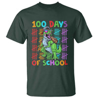 Funny 100 Days Of School T-Rex Dinosaur T Shirt