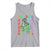 Funny 100 Days Of School T-Rex Dinosaur Tank Top