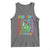 Funny 100 Days Of School T-Rex Dinosaur Tank Top