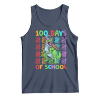 Funny 100 Days Of School T-Rex Dinosaur Tank Top