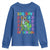 Funny 100 Days Of School T-Rex Dinosaur Youth Sweatshirt