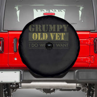 Funny Grumpy Old Vet I Do What I Want Spare Tire Cover Military Veteran