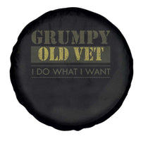 Funny Grumpy Old Vet I Do What I Want Spare Tire Cover Military Veteran