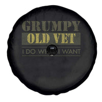 Funny Grumpy Old Vet I Do What I Want Spare Tire Cover Military Veteran