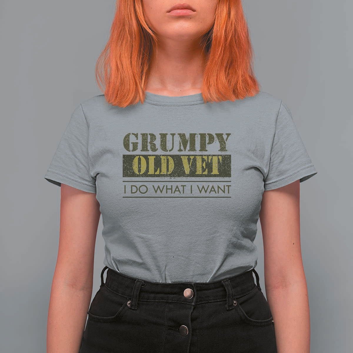 Funny Grumpy Old Vet I Do What I Want T Shirt For Women Military Veteran