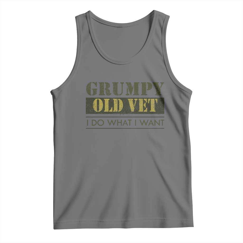 Funny Grumpy Old Vet I Do What I Want Tank Top Military Veteran