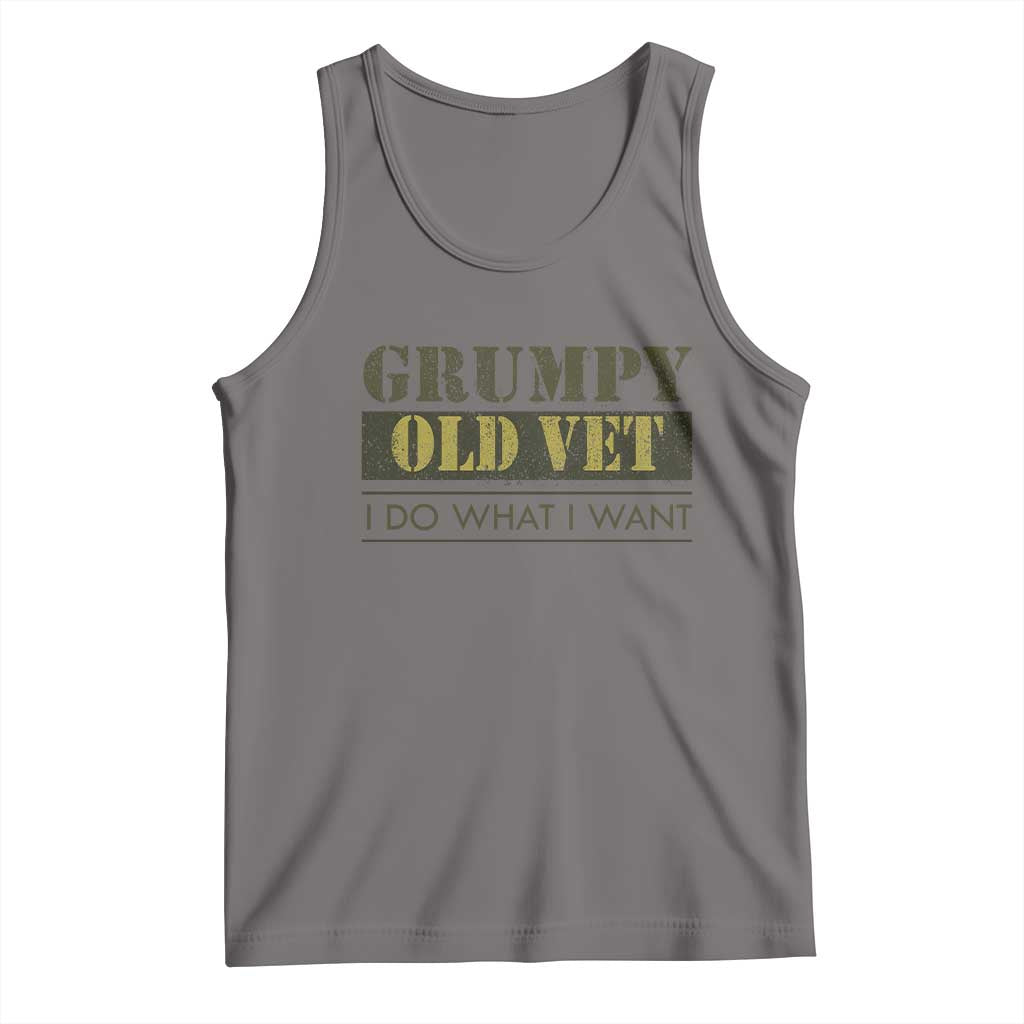 Funny Grumpy Old Vet I Do What I Want Tank Top Military Veteran