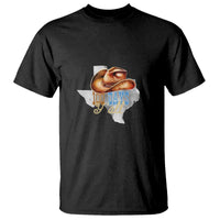 Funny 100th Day Of School Cowboy T Shirt 100 Days Y'all TX map