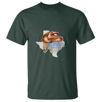 Funny 100th Day Of School Cowboy T Shirt 100 Days Y'all TX map