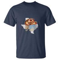 Funny 100th Day Of School Cowboy T Shirt 100 Days Y'all TX map