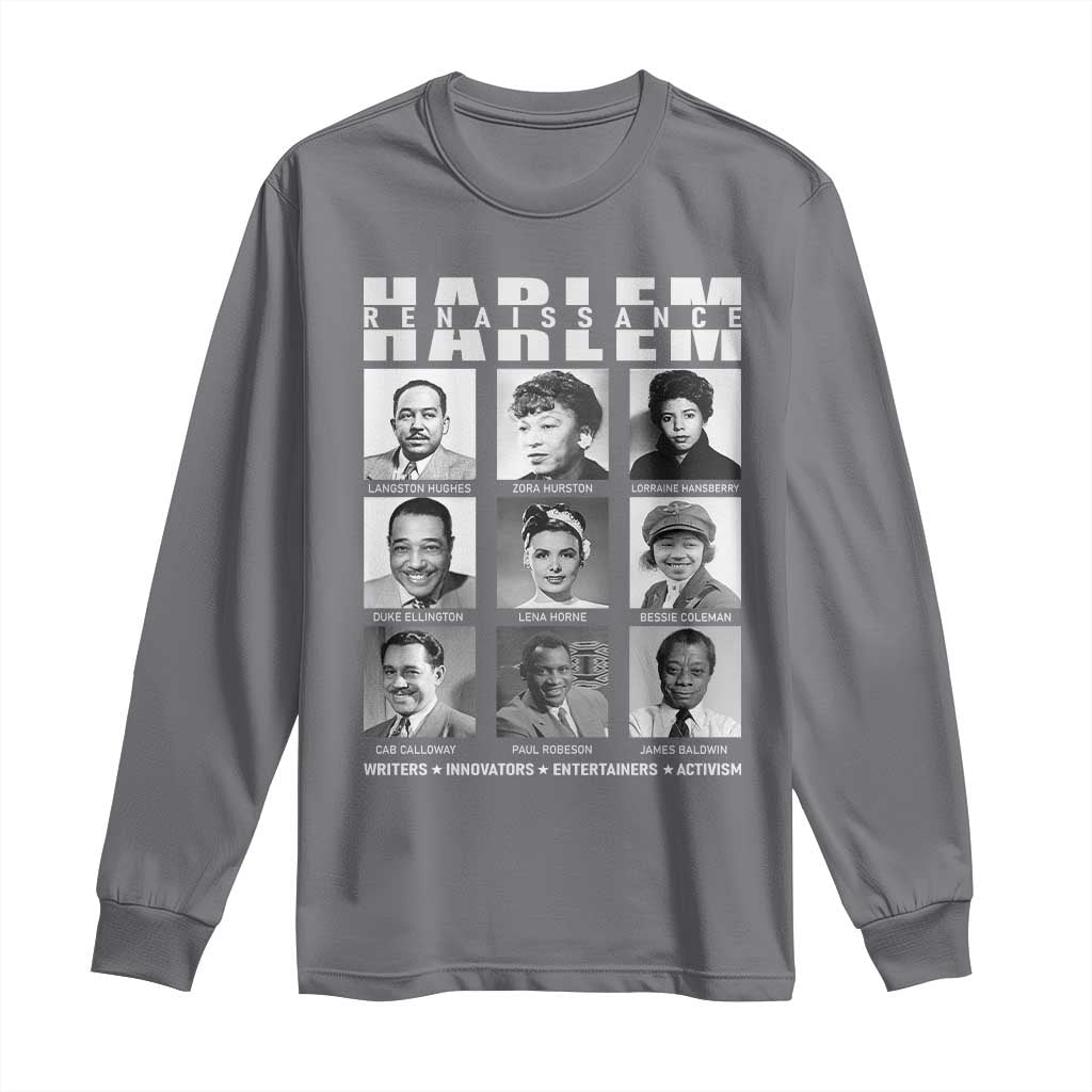 Harlem Renaissance Long Sleeve Shirt Black Writers Innovators Entertainers Activism Black History Month