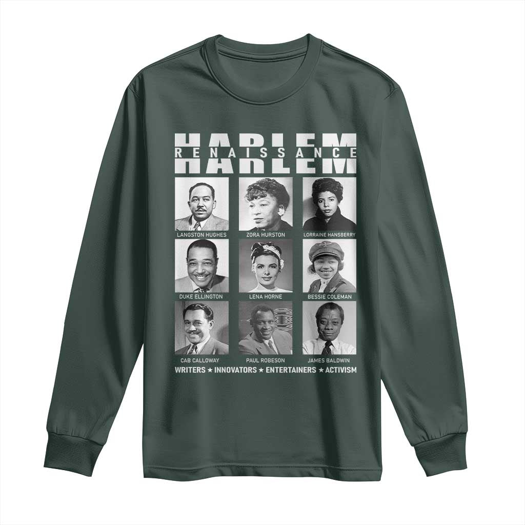 Harlem Renaissance Long Sleeve Shirt Black Writers Innovators Entertainers Activism Black History Month