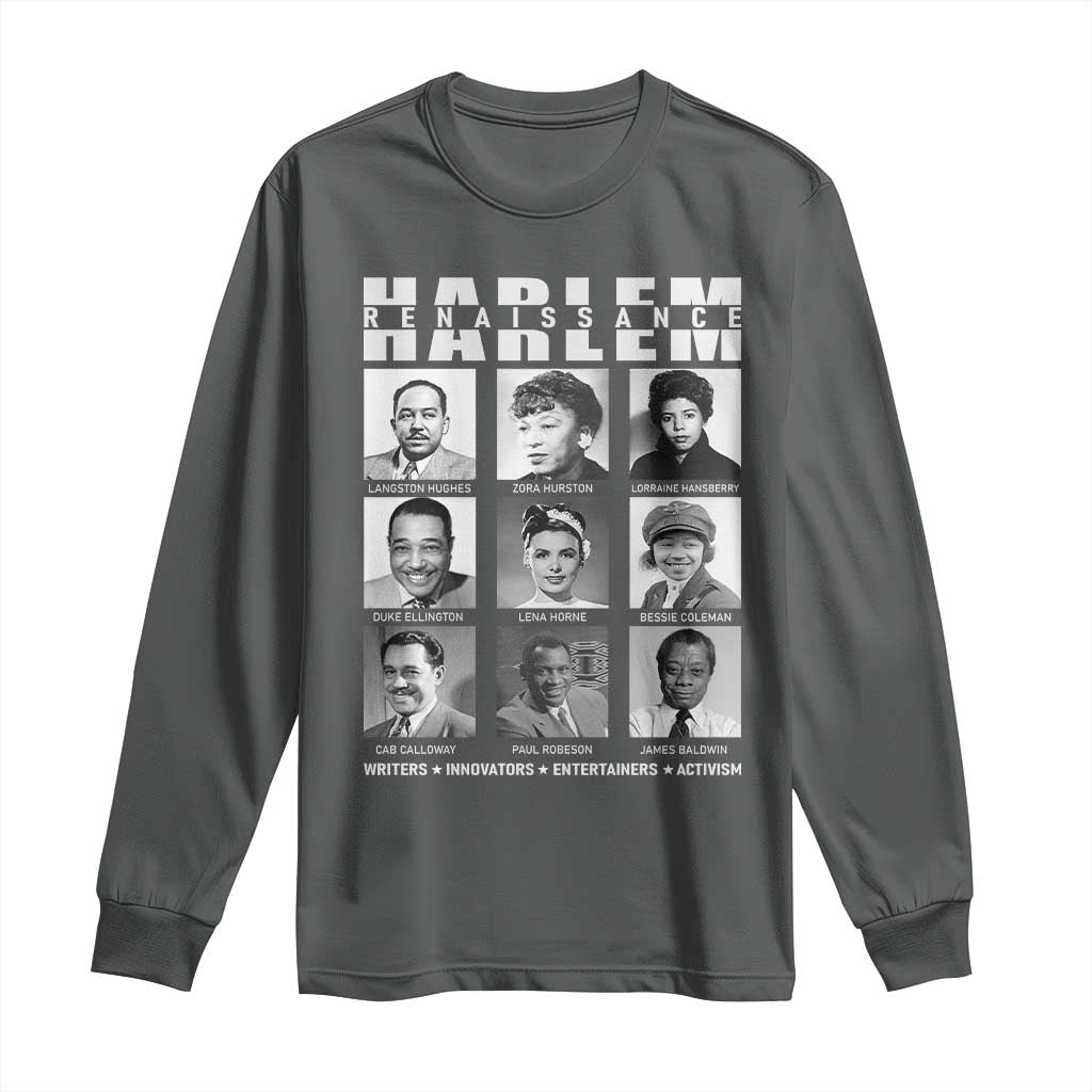 Harlem Renaissance Long Sleeve Shirt Black Writers Innovators Entertainers Activism Black History Month