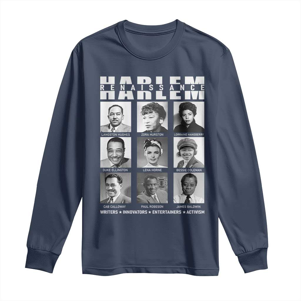 Harlem Renaissance Long Sleeve Shirt Black Writers Innovators Entertainers Activism Black History Month