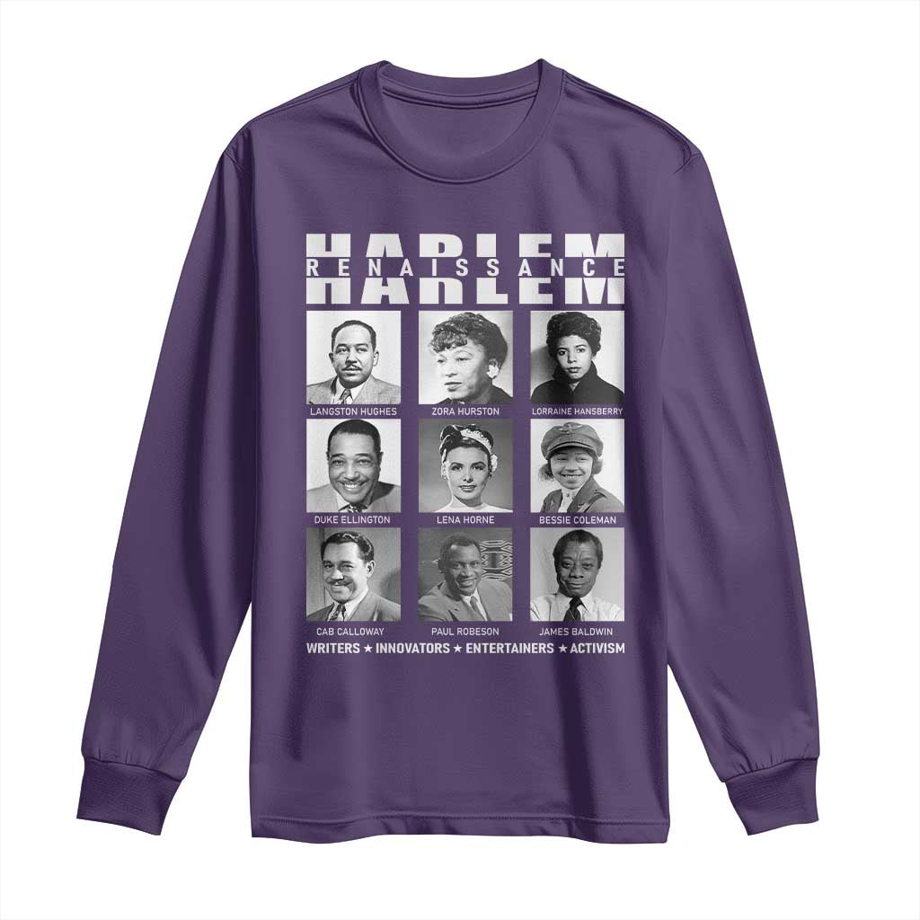 Harlem Renaissance Long Sleeve Shirt Black Writers Innovators Entertainers Activism Black History Month
