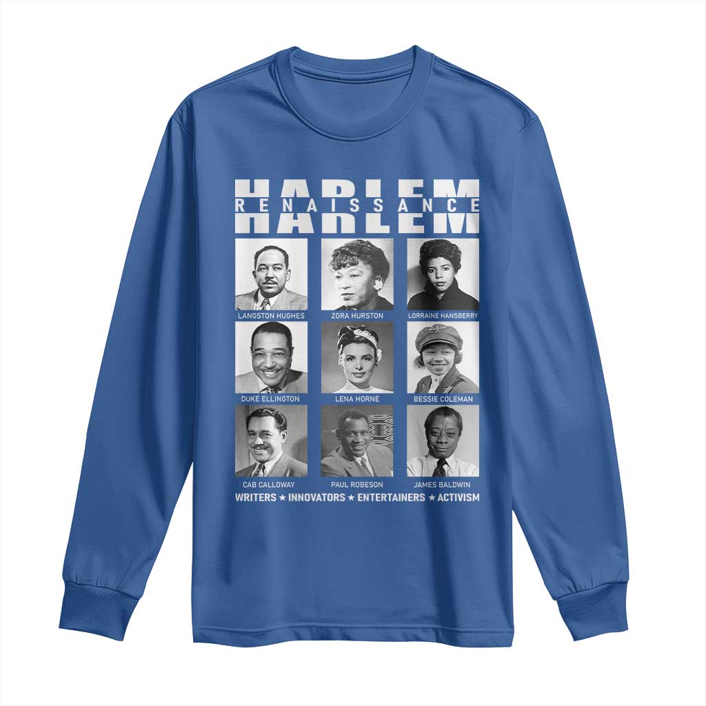 Harlem Renaissance Long Sleeve Shirt Black Writers Innovators Entertainers Activism Black History Month