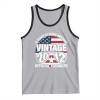 Funny 13th Birthday Tank Top Vintage 2012 Official Teenager 13 Years Of Being Awesome USA Flag Sunglasses