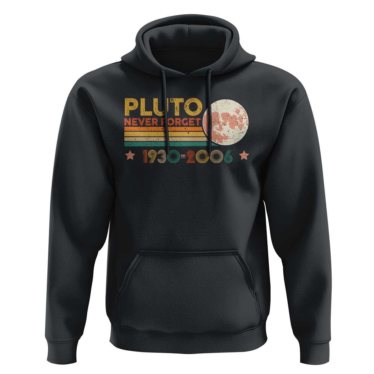 Funny Never Forget Pluto 1930 2006 Hoodie Retro Stripes