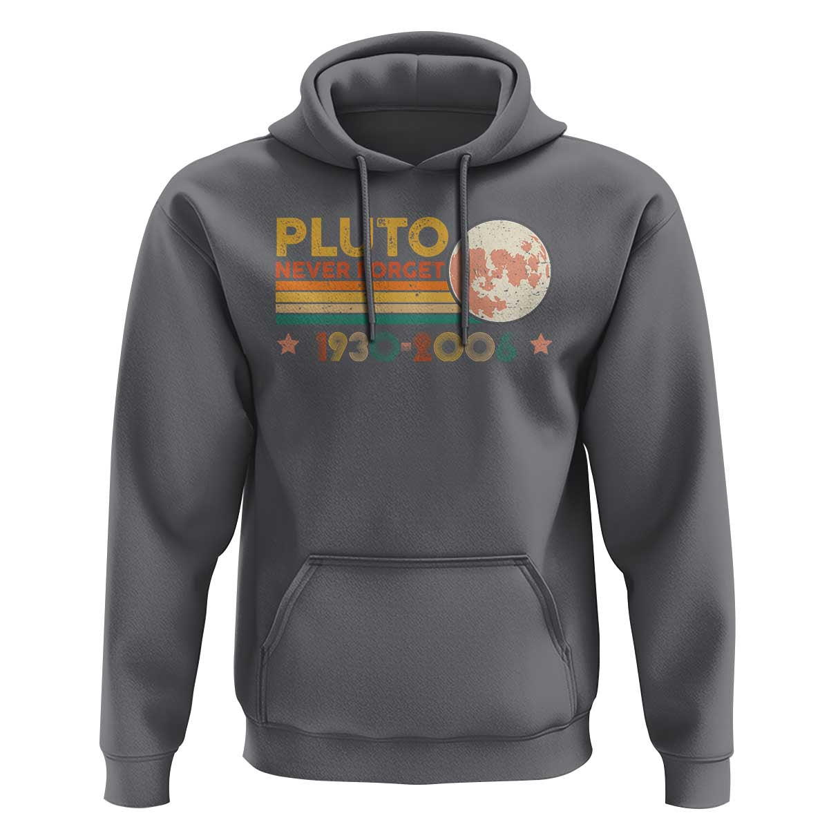 Funny Never Forget Pluto 1930 2006 Hoodie Retro Stripes