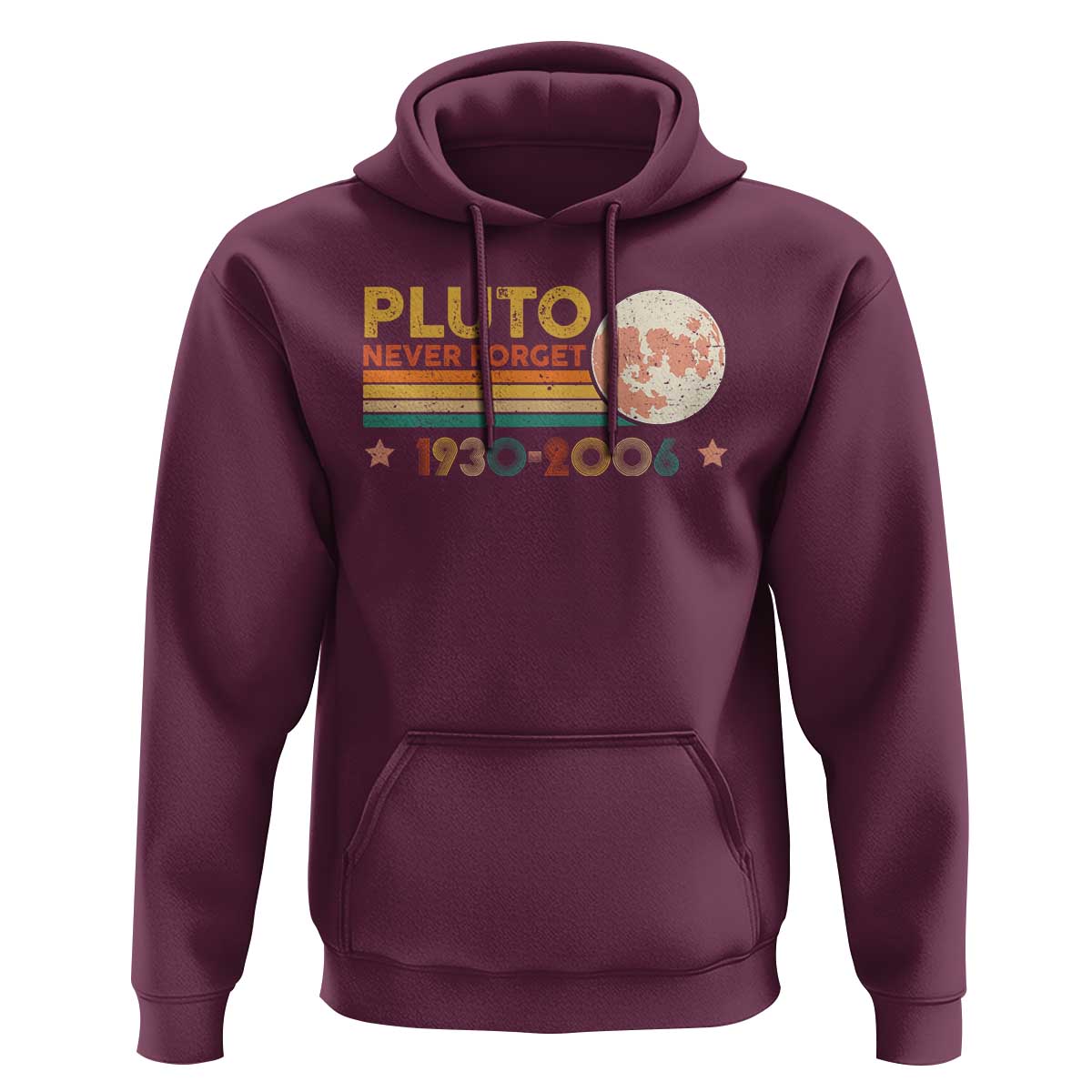 Funny Never Forget Pluto 1930 2006 Hoodie Retro Stripes