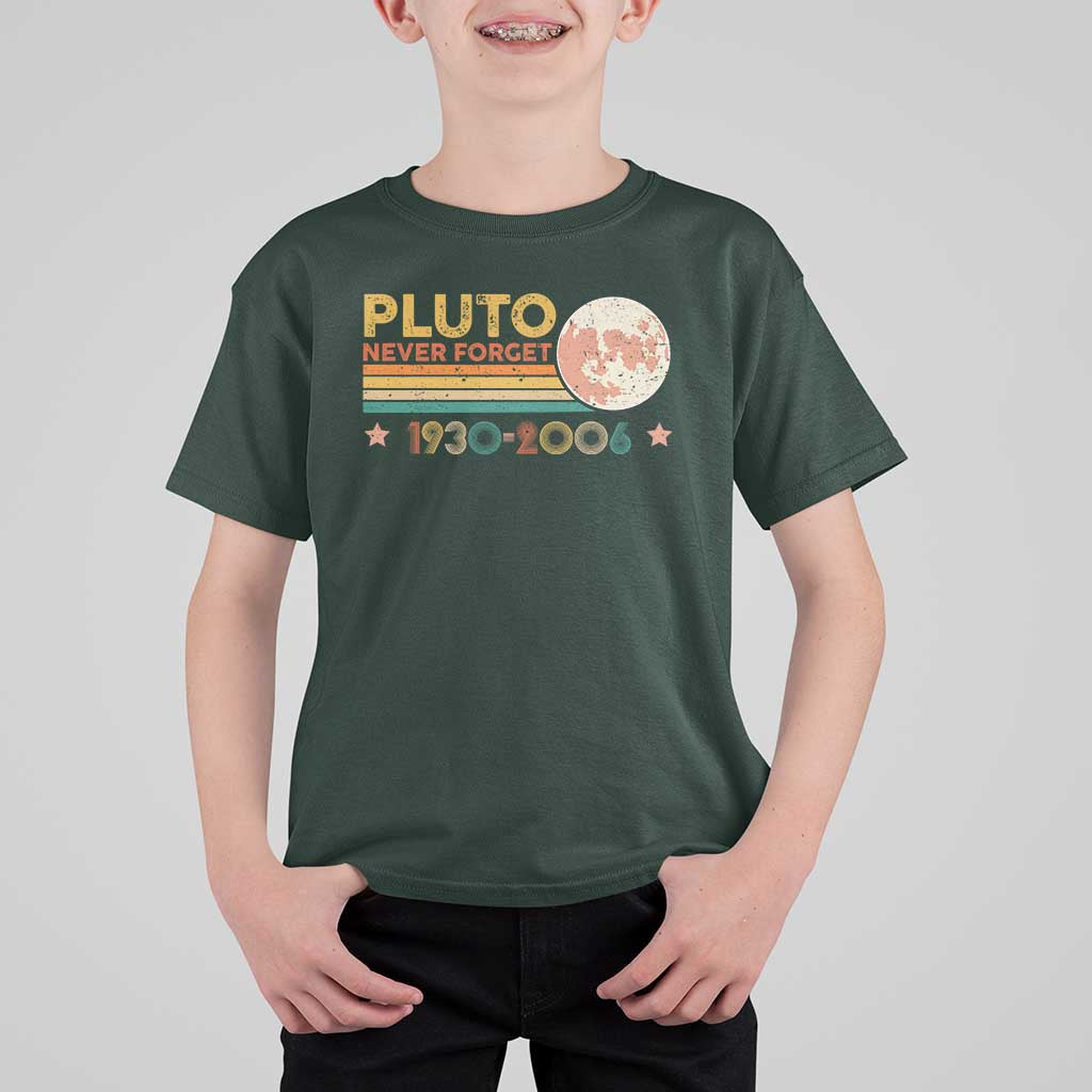Funny Never Forget Pluto 1930 2006 T Shirt For Kid Retro Stripes