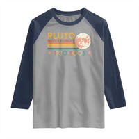 Funny Never Forget Pluto 1930 2006 Raglan Shirt Retro Stripes