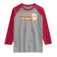 Funny Never Forget Pluto 1930 2006 Raglan Shirt Retro Stripes