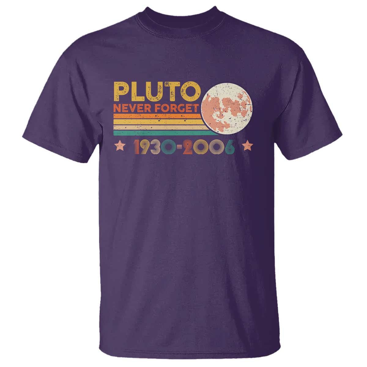 Funny Never Forget Pluto 1930 2006 T Shirt Retro Stripes
