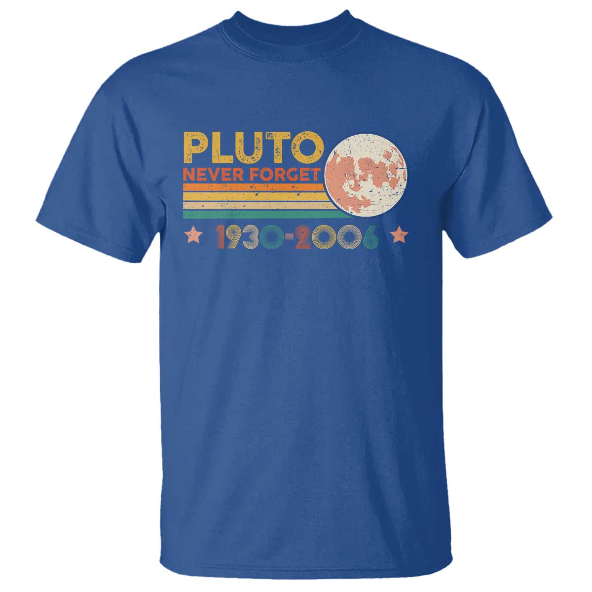 Funny Never Forget Pluto 1930 2006 T Shirt Retro Stripes