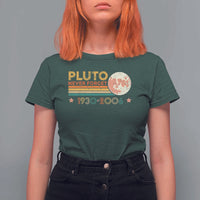 Funny Never Forget Pluto 1930 2006 T Shirt For Women Retro Stripes