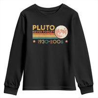 Funny Never Forget Pluto 1930 2006 Youth Sweatshirt Retro Stripes
