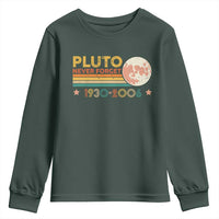 Funny Never Forget Pluto 1930 2006 Youth Sweatshirt Retro Stripes