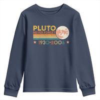 Funny Never Forget Pluto 1930 2006 Youth Sweatshirt Retro Stripes