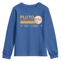 Funny Never Forget Pluto 1930 2006 Youth Sweatshirt Retro Stripes