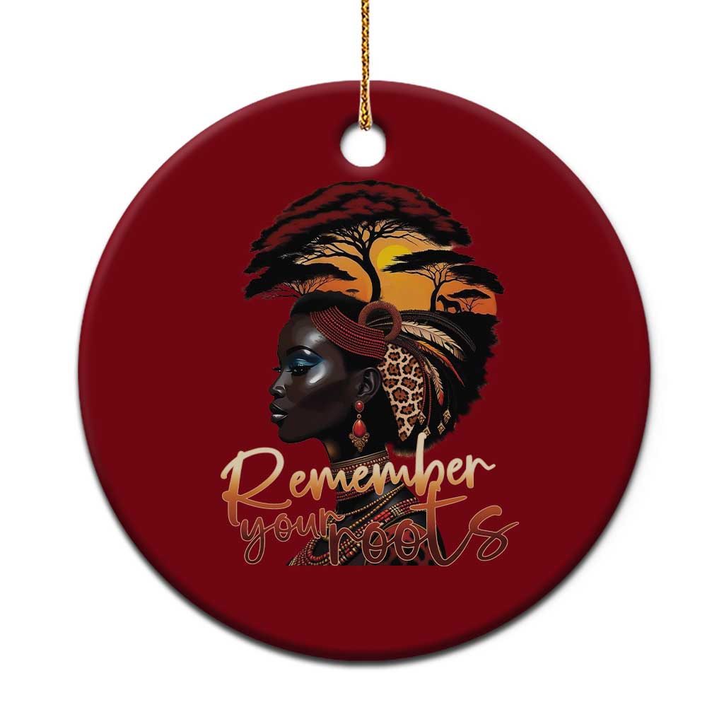 Black History Month Ceramic Ornament Remember Your Roots African Safari