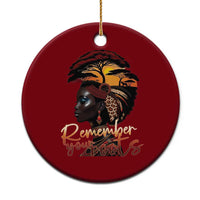 Black History Month Ceramic Ornament Remember Your Roots African Safari