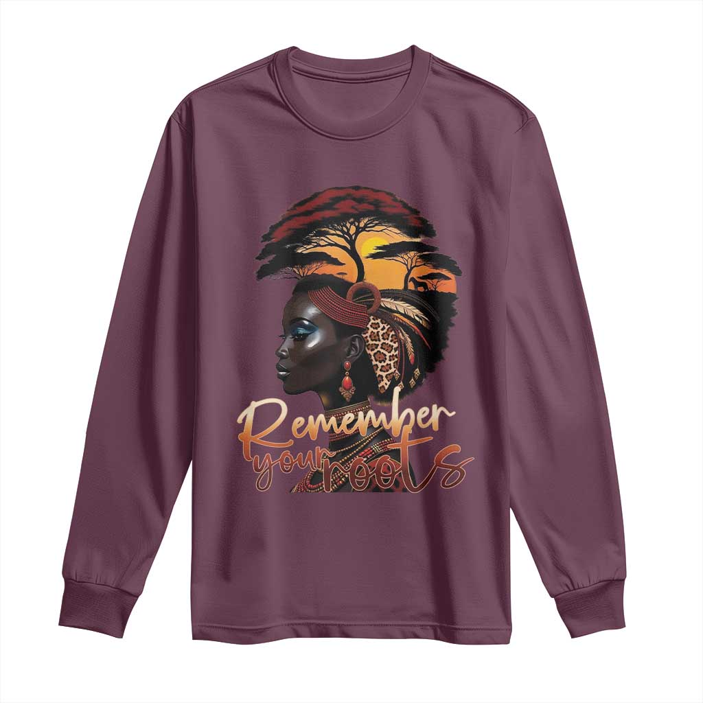 Black History Month Long Sleeve Shirt Remember Your Roots African Safari