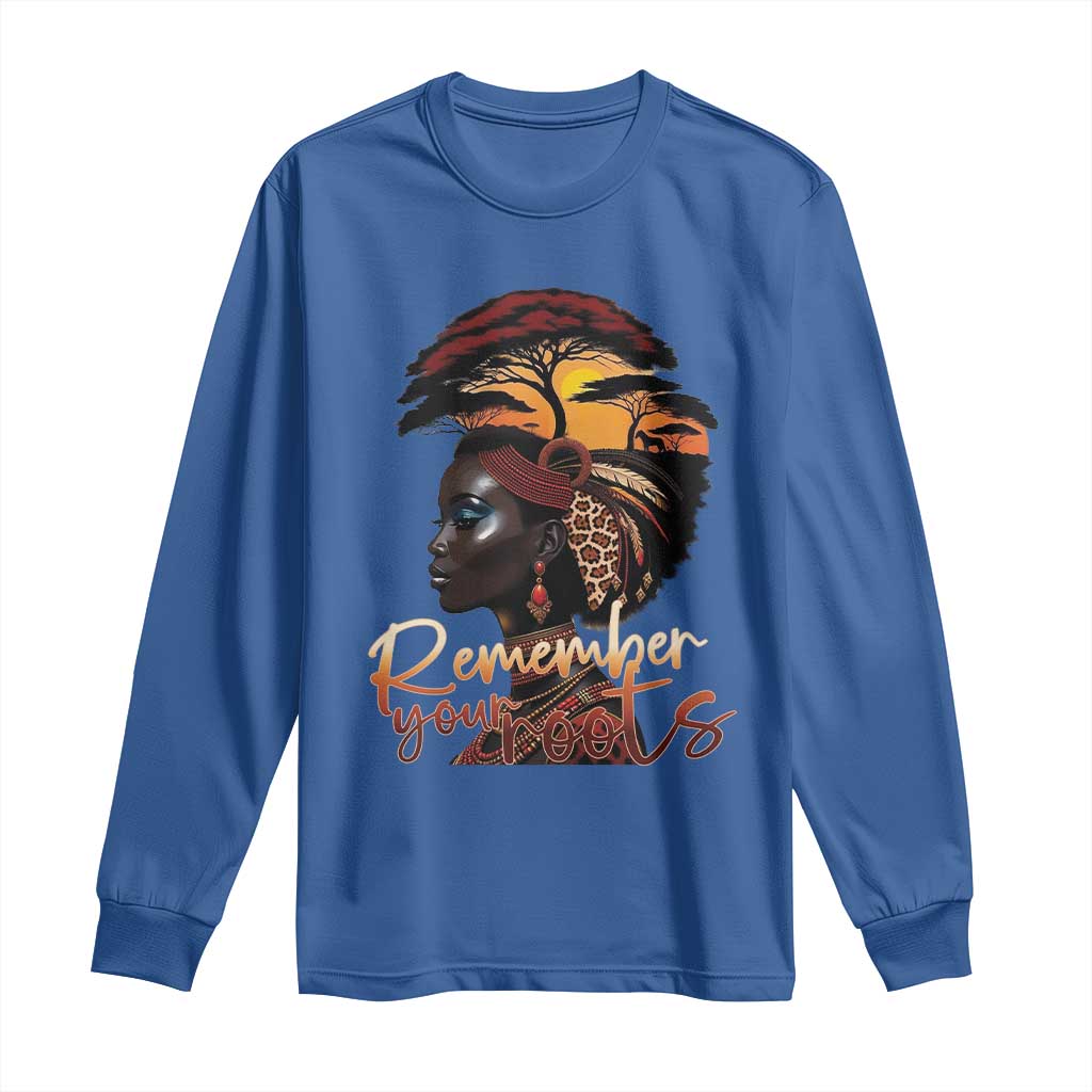 Black History Month Long Sleeve Shirt Remember Your Roots African Safari