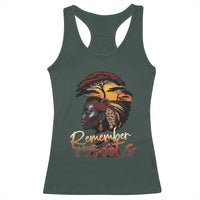 Black History Month Racerback Tank Top Remember Your Roots African Safari