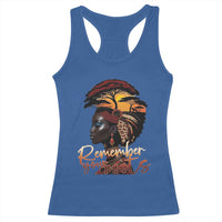 Black History Month Racerback Tank Top Remember Your Roots African Safari